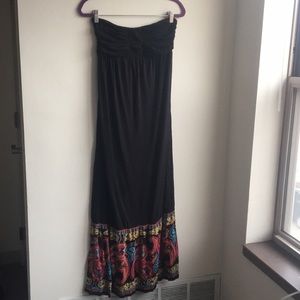Strapless maxi dress